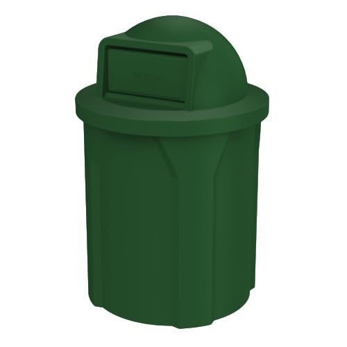 Campus Collection 42 Gallon Plastic Commercial Garbage Can with Push Lid