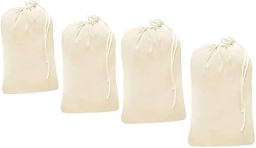 4 Pack Extra Large Cotton Laundry Bag (2 Count)