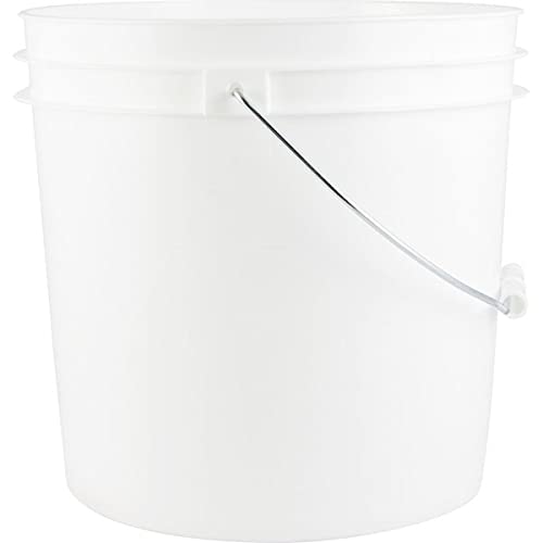 2 Gallon Food Grade BPA Free Bucket Container with Screw on White Lid (2 Count)