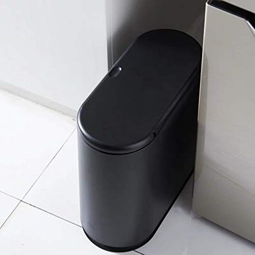Plastic Trash Can with Press Top Lid