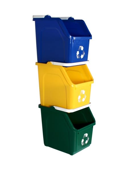 Multi Bin 6 Gallon Stackable Recycle Bins