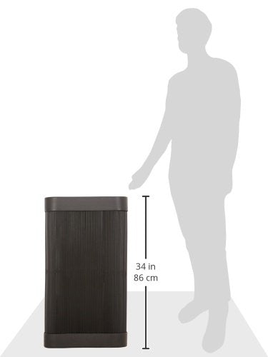 At-Your-Disposal Trash Can, 38 Gallon Modern Plastic Garbage Can for Offices, Break Rooms, Indoor Use, Black