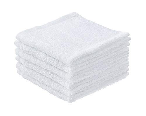 Terry Cloth Rags White Washcloths 100% Cotton 12" Cleaning Cloths (144 Count)