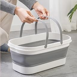 Collapsible Mop Bucket Basin Tub with Handle and Wheels