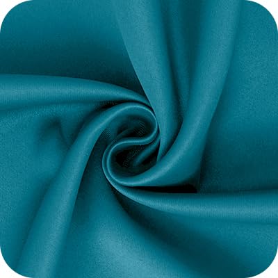 Teal Blue Blackout Curtains 63 Inch Length 2 Panels (2 Count)