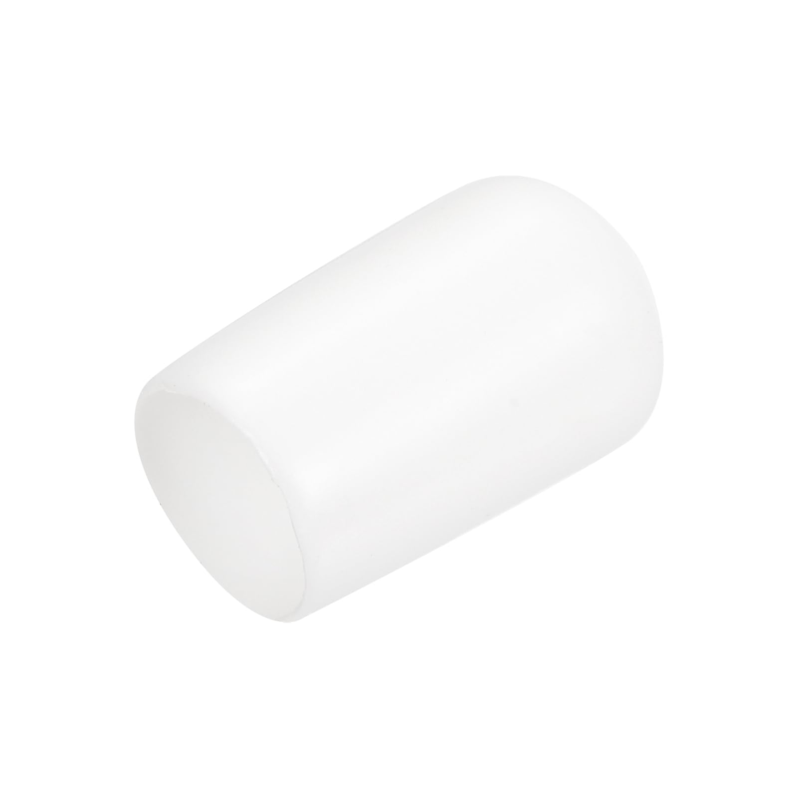 20pcs Rubber End Caps 9mm ID Vinyl Round End Cap Cover Screw Thread Protectors White