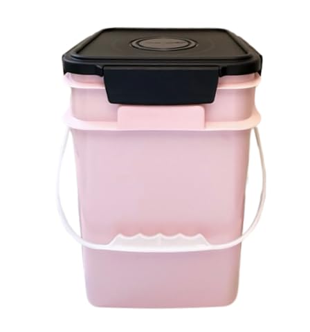 4 Gallon Square Food Grade Bucket Pail with Plastic Handles and Lid