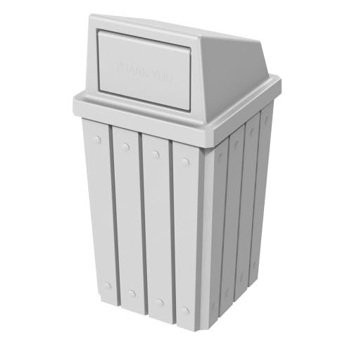 Campus Collection 32 Gallon Outdoor Commercial Trash Can with Lid