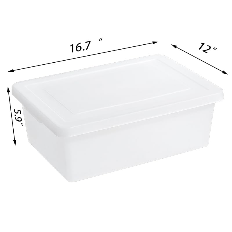 15 Quart Stackable Plastic Storage Bins with Lids