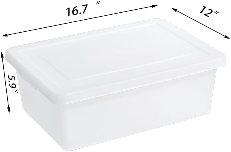 15 Quart Stackable Plastic Storage Bins with Lids