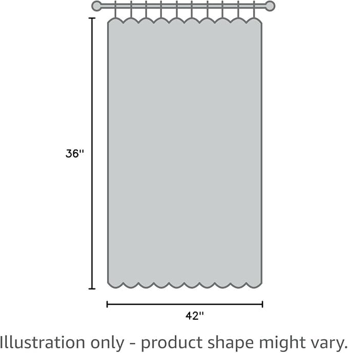 White Kitchen Curtains 36 Inch Length (2 Count)