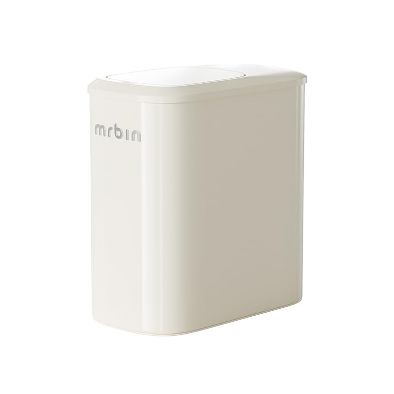 Metal Motion Sensor Bathroom Trash Can with Lid and Wheels (1280 Fl Oz)
