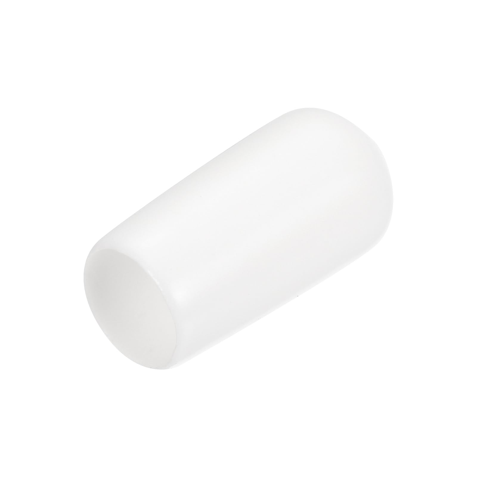 20pcs Rubber End Caps 7mm ID Vinyl Round End Cap Cover Screw Thread Protectors White