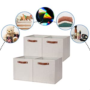 12inch Cube Storage Baskets for Shelves Closet Storage (4 Count)
