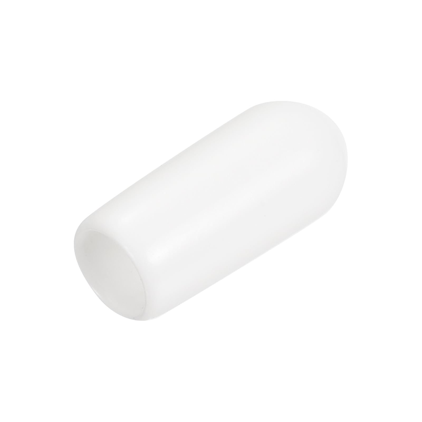 20pcs Rubber End Caps 6mm ID Vinyl Round End Cap Cover Screw Thread Protectors White