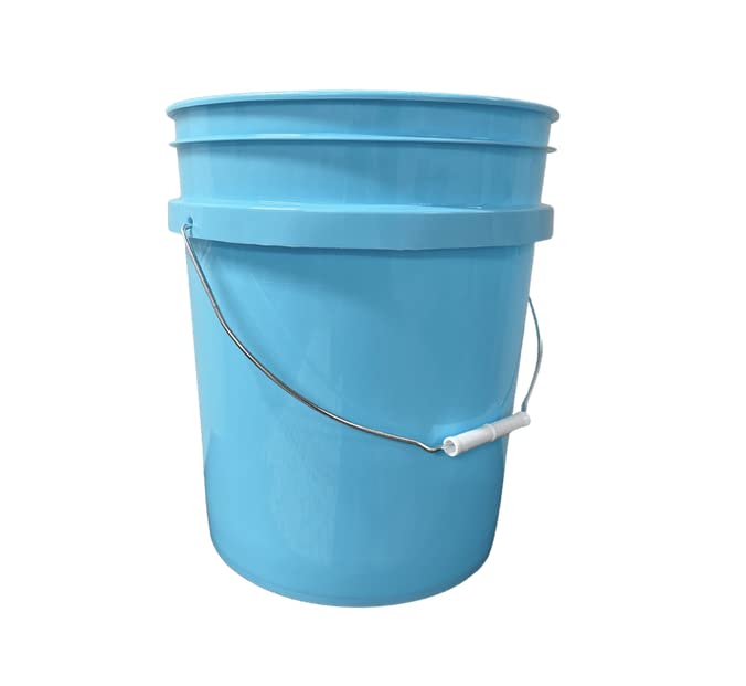 Baby Blue 5 gal Food Grade Plastic Bucket Pail Container with Lid (3 Count)