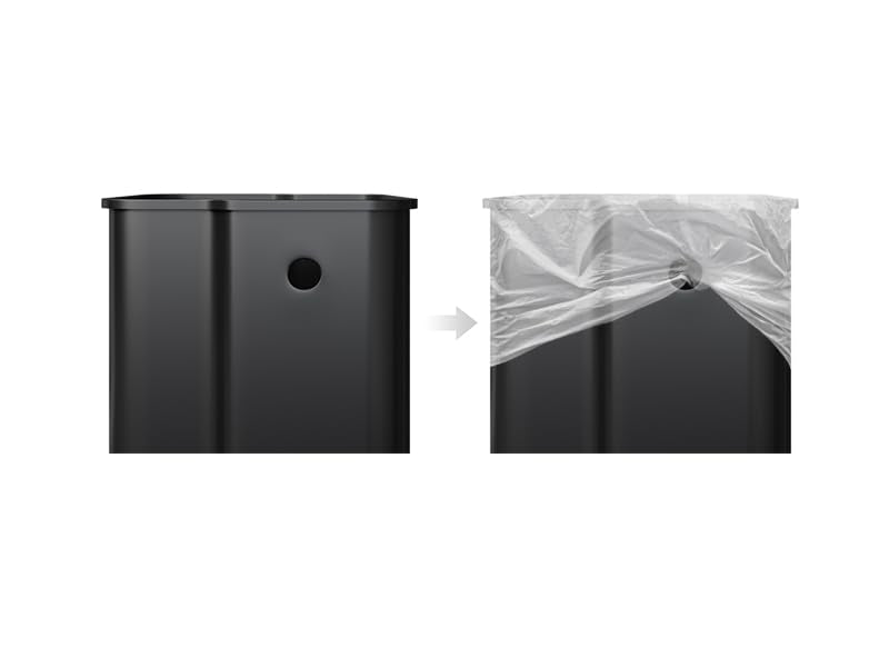 2 x 4 gal Stainless Steel Double Trash Can with Lid for Kitchen