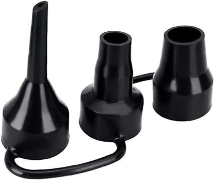 3 Sizes Black Air Pump Replacement Nozzles