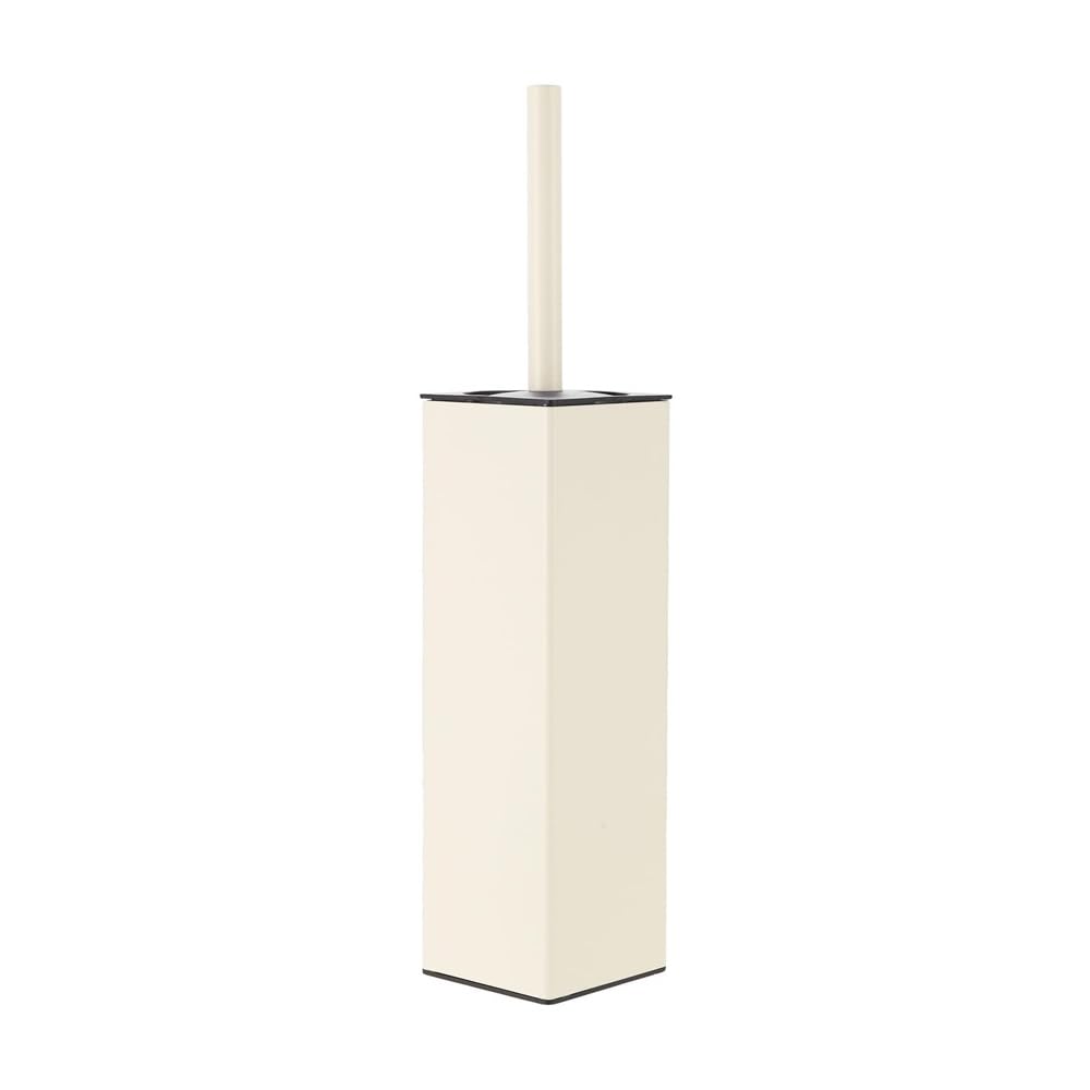 Standing Toilet Brush and Holder Matte White Aluminium Toilet Bowl Cleaner Brush and Holder for Bathroom Storage and Organization
