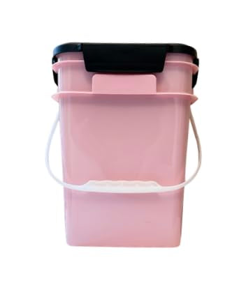 4 Gallon Square Food Grade Bucket Pail with Plastic Handles and Lid