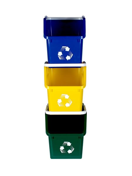Multi Bin 6 Gallon Stackable Recycle Bins