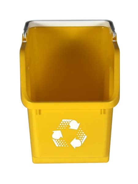 Yellow Recycle Bin 6 Gallon Stackable Recycle Bins for Kitchen with Handle