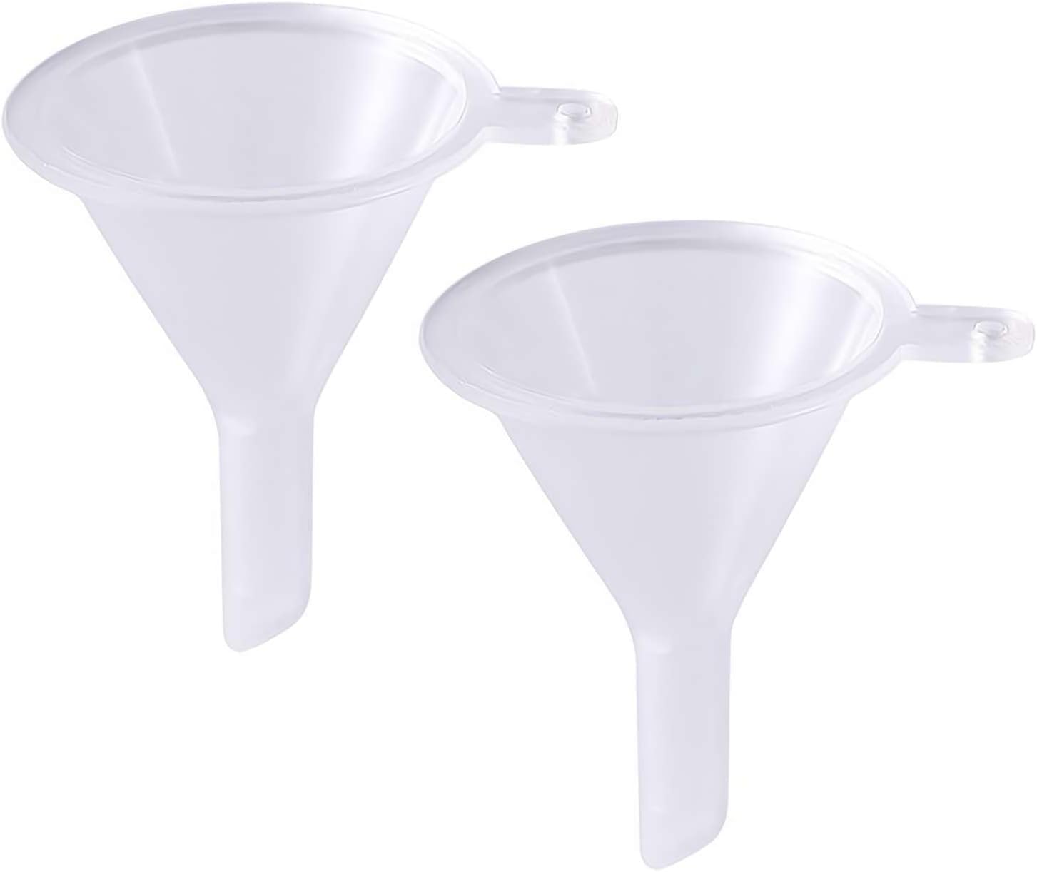 2 Pcs Mini Clear Plastic Funnel for Bottling Cosmetics (2 Count)