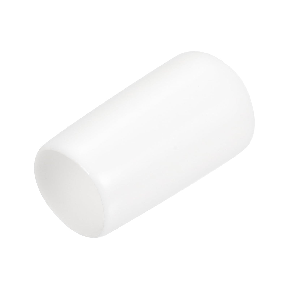20pcs Rubber End Caps 10mm ID Vinyl Round End Cap Cover Screw Thread Protectors White