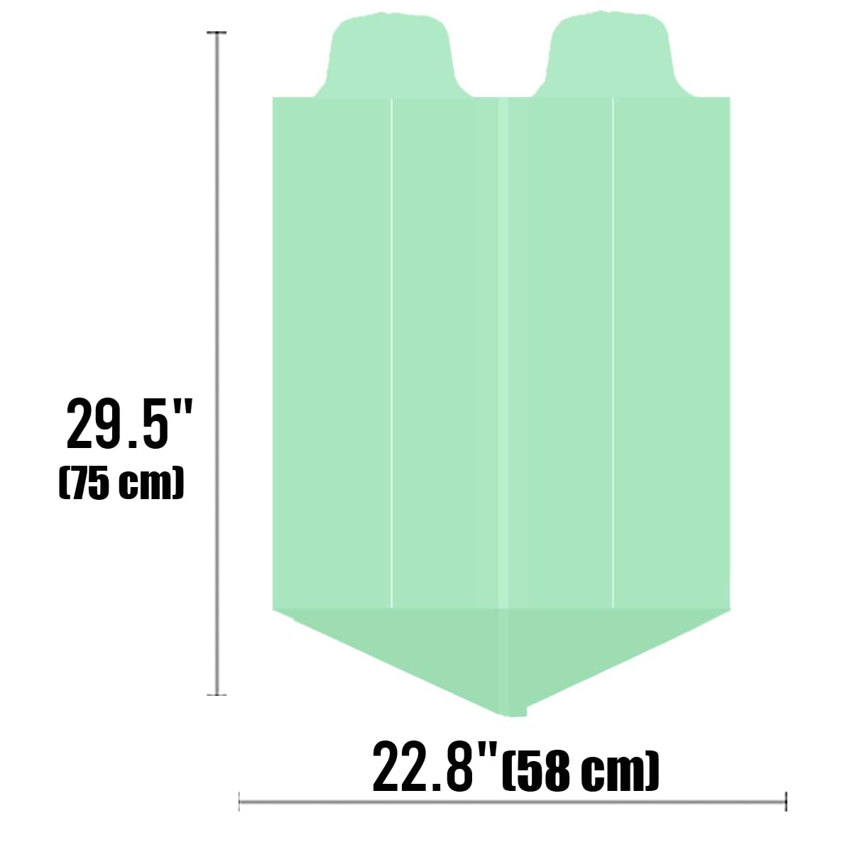 8 10 Gallon Flap Tie Compostable Trash Bags (60 Count)