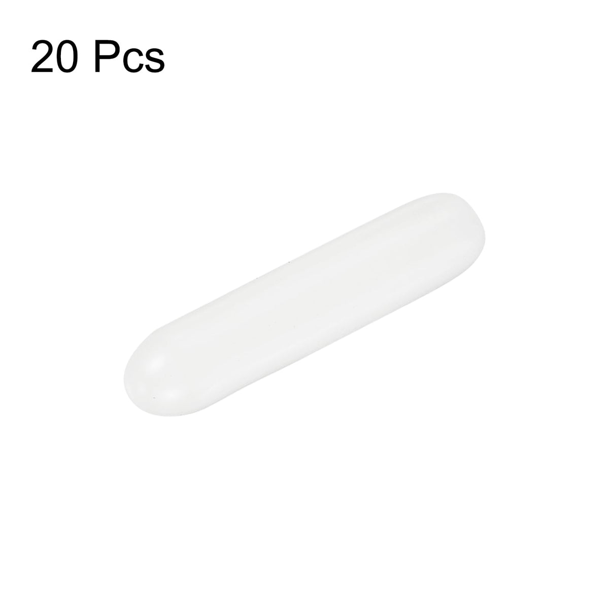 20pcs Rubber End Caps 1.8mm ID Vinyl Round Tube Bolt Cap Cover Thread Protectors White