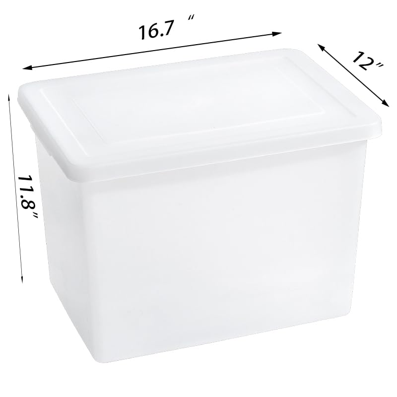 27 Quart Stackable Plastic Storage Bins with Lids