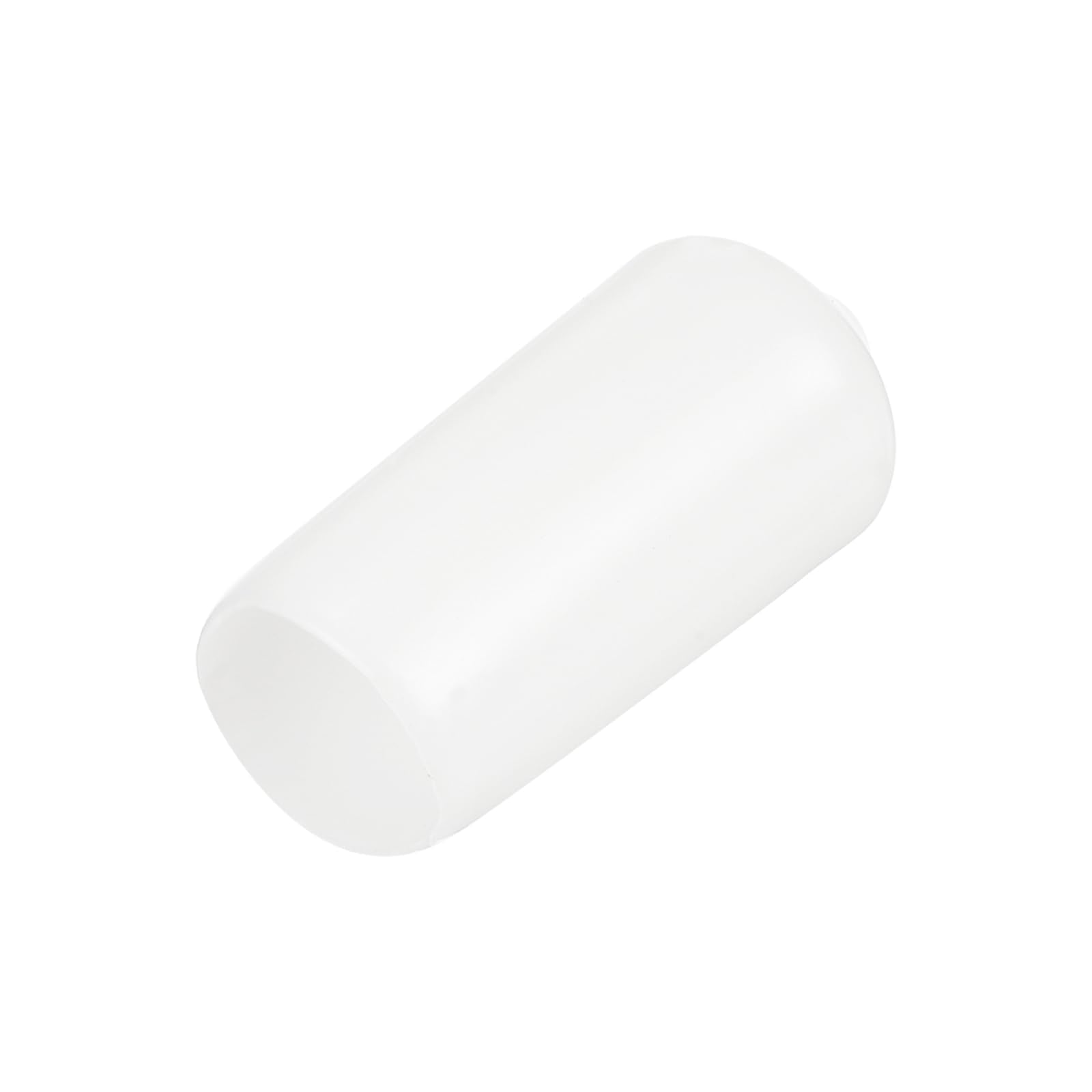 20pcs Rubber End Caps 10.5mm ID Vinyl Round Tube Bolt Cap Cover Thread Protectors White