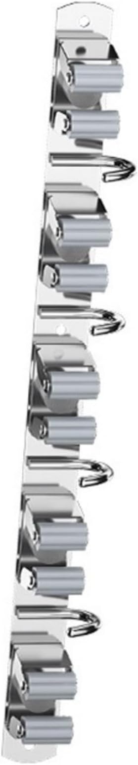 Garage Wall Hook 5 Clamps 4 Hooks for Bicycles Garden Tools Space Efficient Design Broom Holder Wall Mount