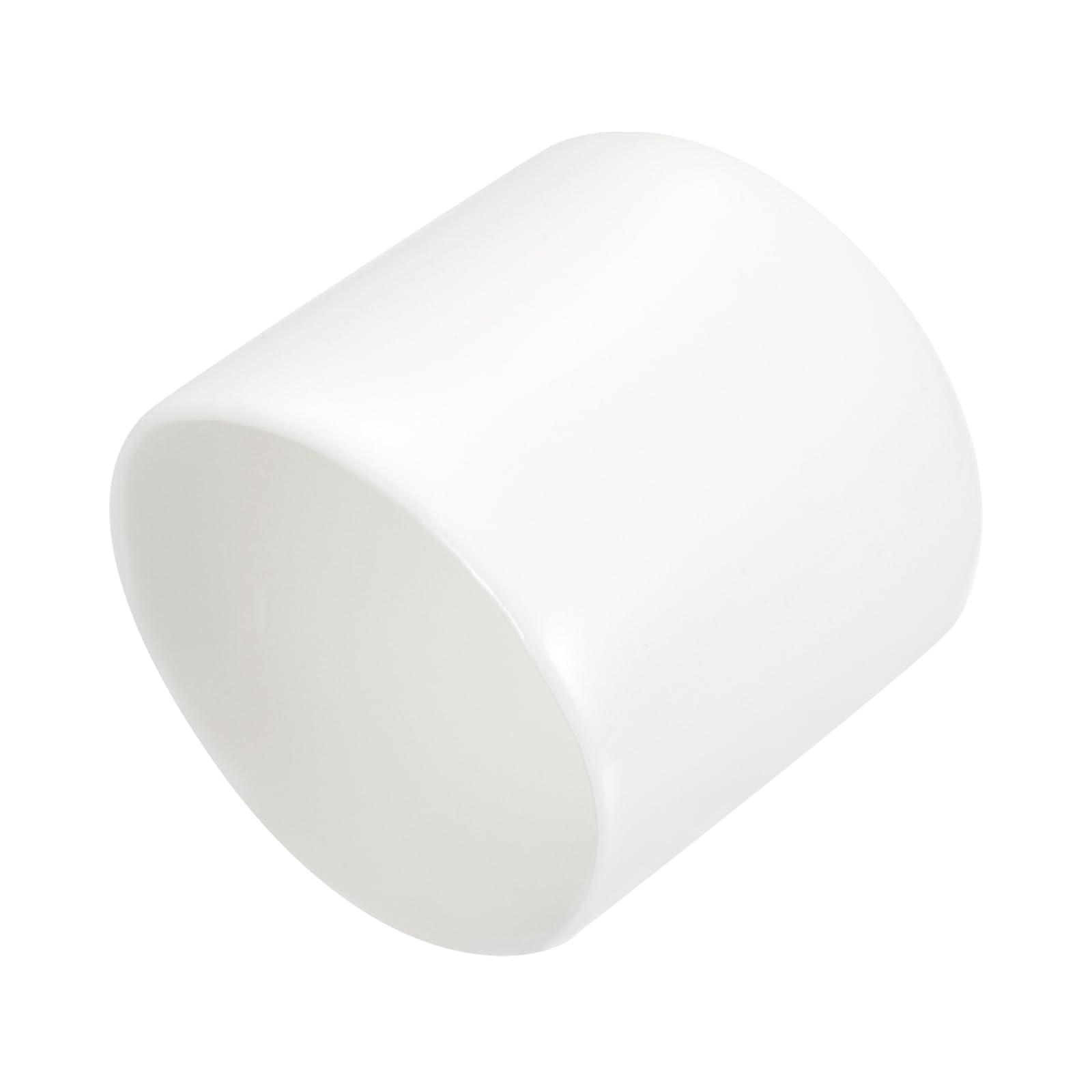 20pcs Rubber End Caps 26mm ID Vinyl Round End Cap Cover Screw Thread Protectors White