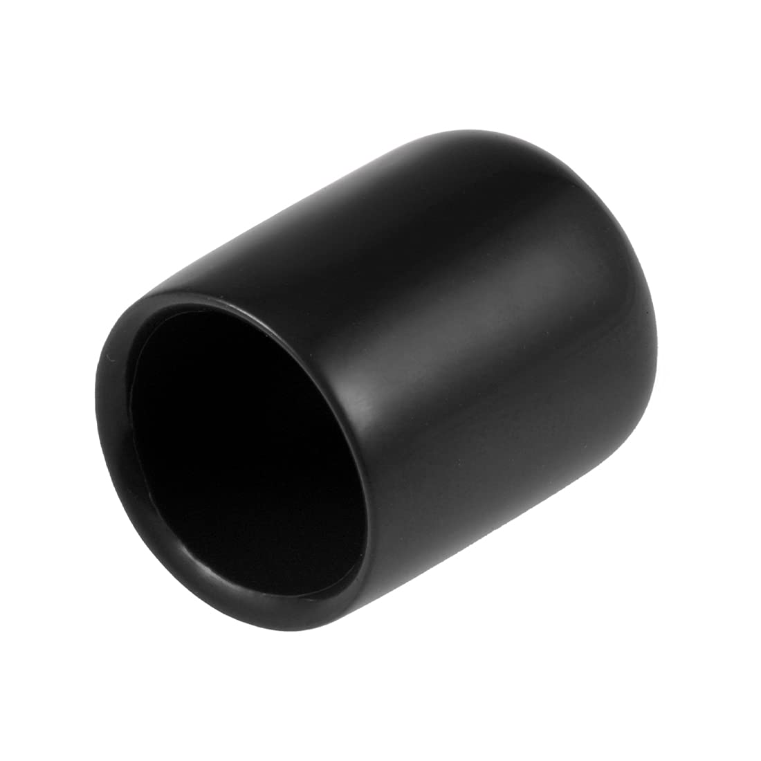 20pcs Rubber End Caps 13mm ID Vinyl Round Tube Bolt Cap Cover Thread Protectors Black (20 Count)