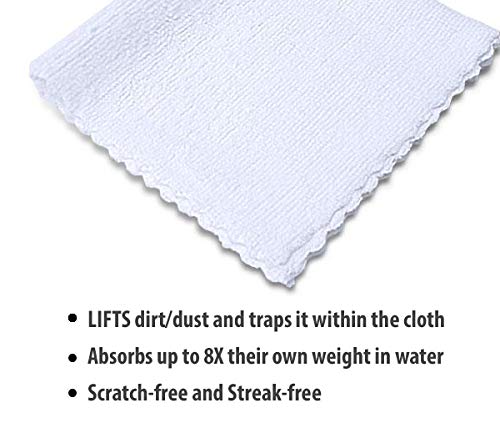 200GSM Microfiber Cleaning and Drying Cloths with Dispenser Box (50 Count)
