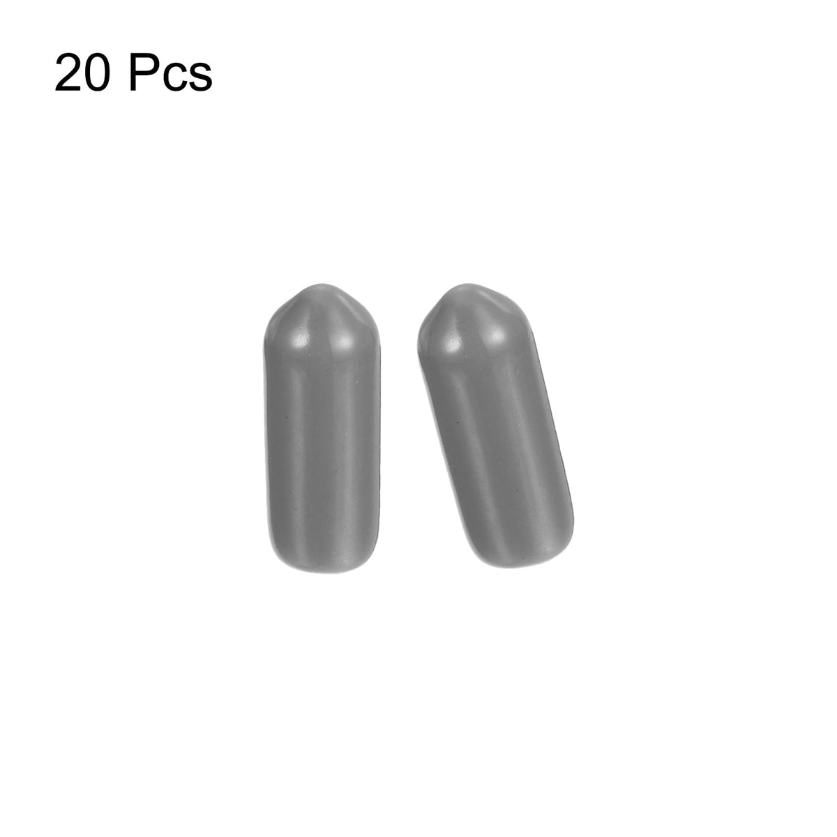 20pcs Rubber End Caps Protective Caps 4.5mm ID Vinyl PVC Round Tube Bolt Cap Cover Screw Thread Protectors