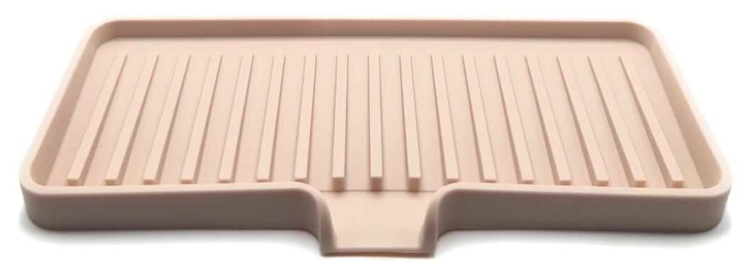 Silicone Soap Dish Tray and Sponge Holder with Drain Chute