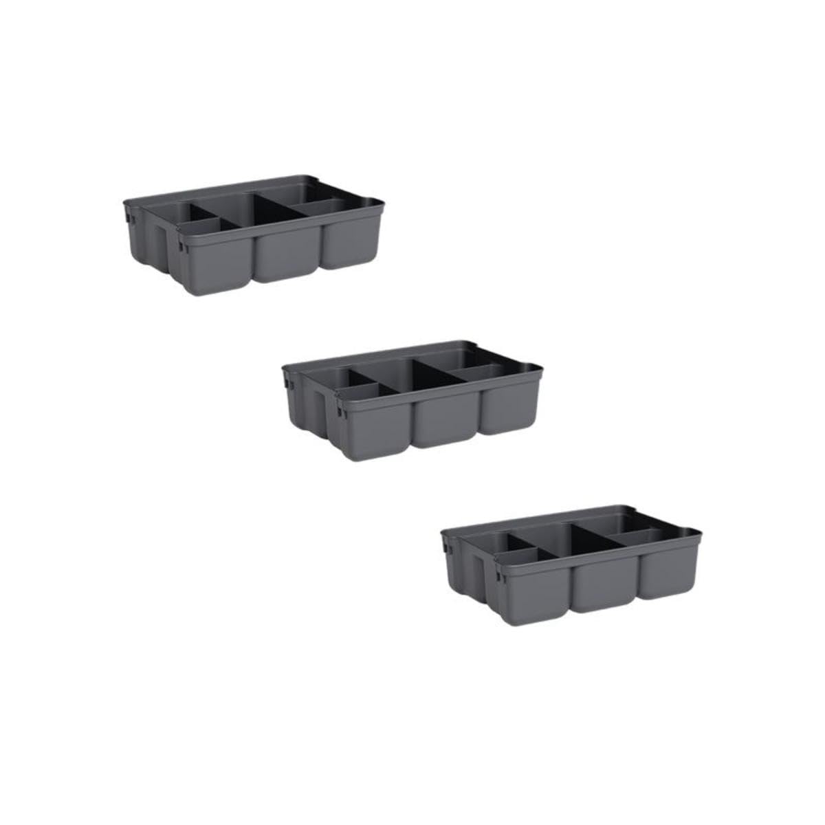 Mini Storage Container Organizing Tray for Superio Bin or Drawer Plastic Organize Sewing (3 Count)