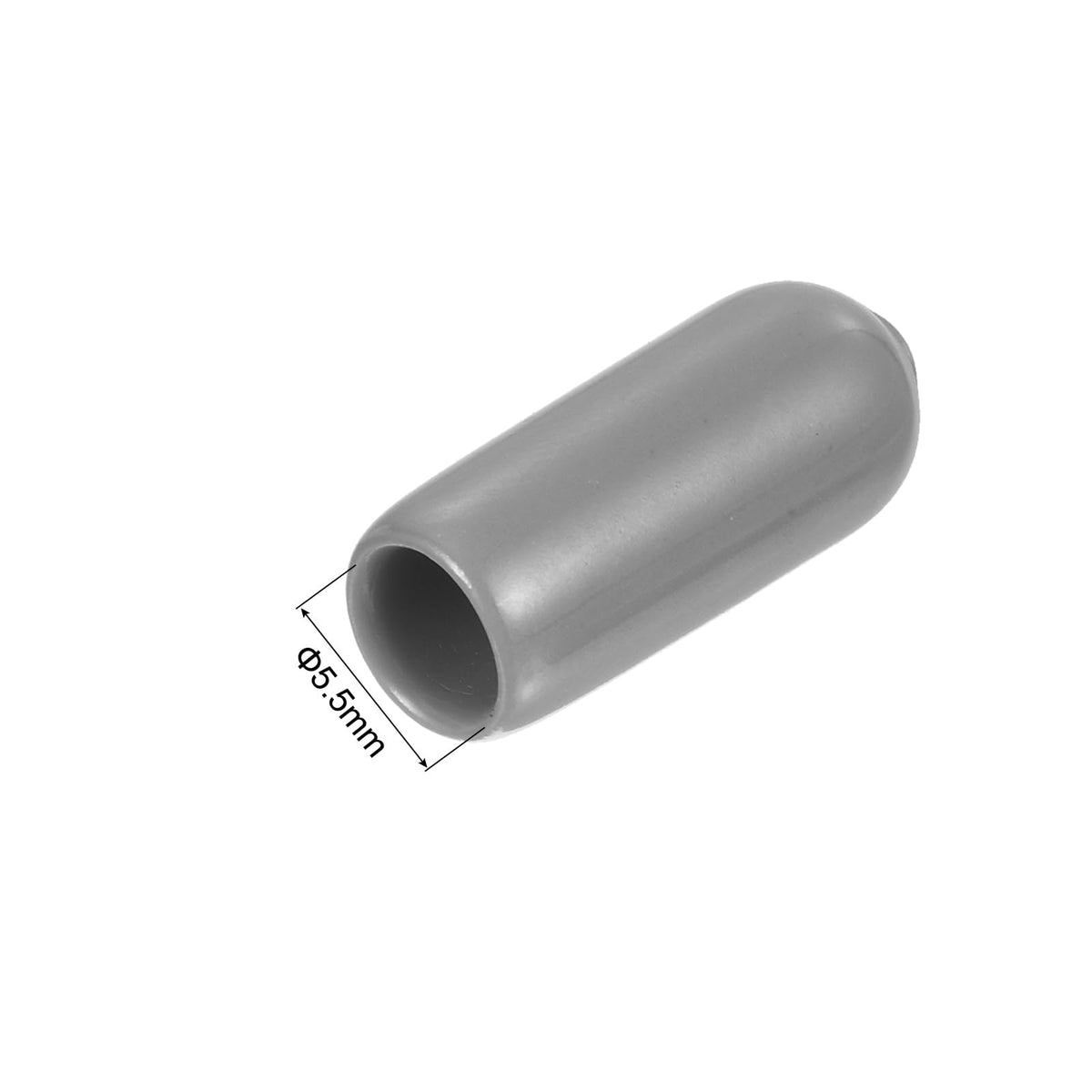 20pcs Rubber End Caps Protective Caps 5.5mm ID Vinyl PVC Round Tube Bolt Cap Cover Screw Thread Protectors