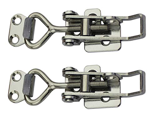 Adjustable Latch Buckle Cabinet Boxes Lever Handle Toggle Catch Latch Lock (2 Count)