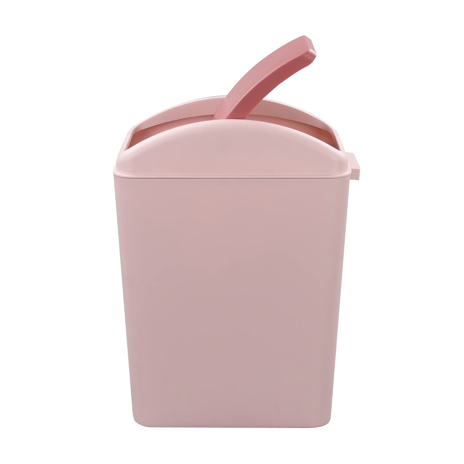 4.5 Gallon Pink Plastic Waste Can with Swing Lid