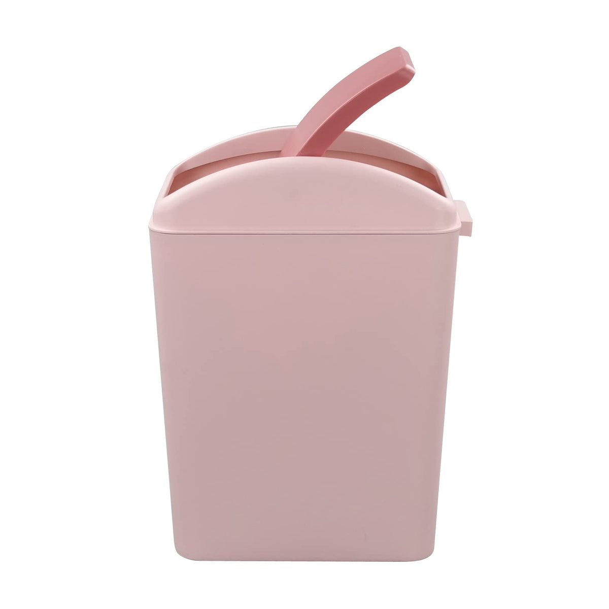 4.5 Gallon Pink Plastic Waste Can with Swing Lid