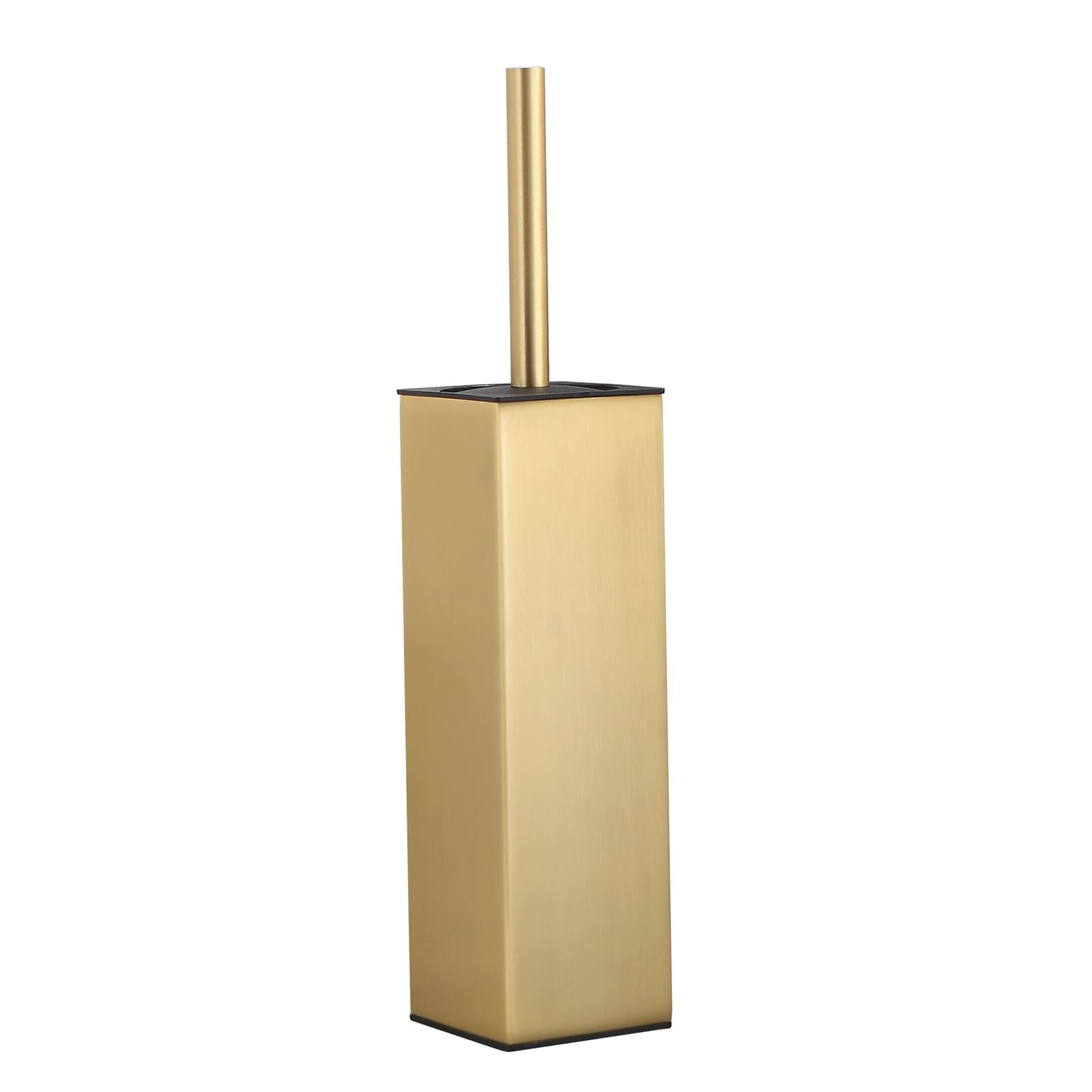 Standing Toilet Brush and Holder Brushed Gold Aluminium Toilet Bowl Cleaner Brush and Holder for Bathroom Storage and Organization