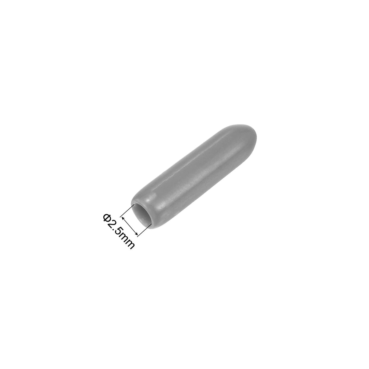 20pcs Rubber End Caps Protective Caps 2.5mm ID Vinyl PVC Round Tube Bolt Cap Cover Screw Thread Protectors