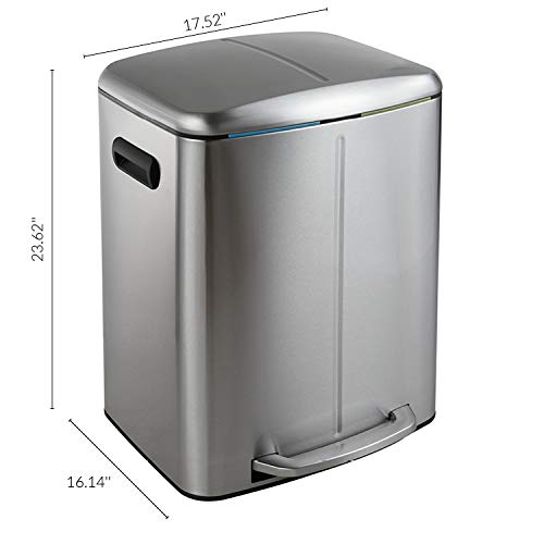 Marco 10.6 Gal Double Bucket Step Trash Can