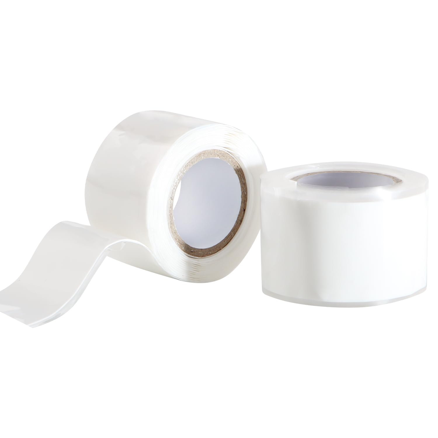 Self Fusing Silicone Tape 2 Rolls 1 in x 5' White Waterproof Rubber Leak Proof Sealing Rubber Self
