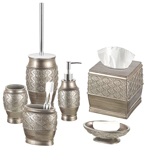 Dublin Silver Toilet Brush Set