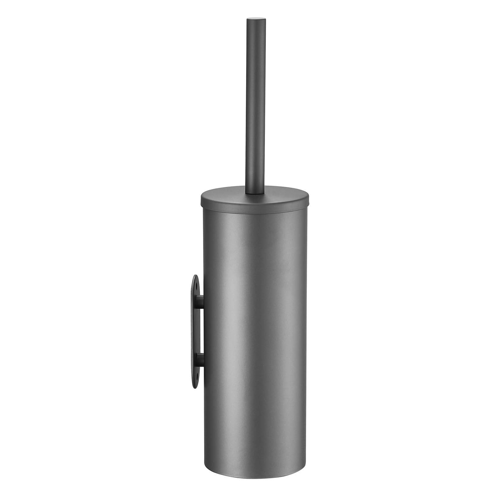Gray Toilet Brush and Holder Set Stainless Steel No