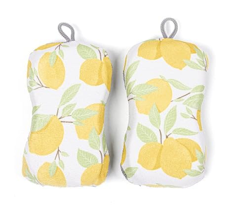MÜkitchen Premium Microfiber Sponge Set for Dishes and Cleaning (2 Count)
